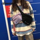 Ainvoev 2020 женская большая поясная сумка с вышивкой в виде мультяшного динозавра, Женская поясная сумка для мобильного телефона в стиле Харадзюку, уличная нагрудная забавная сумка в стиле хип-хоп