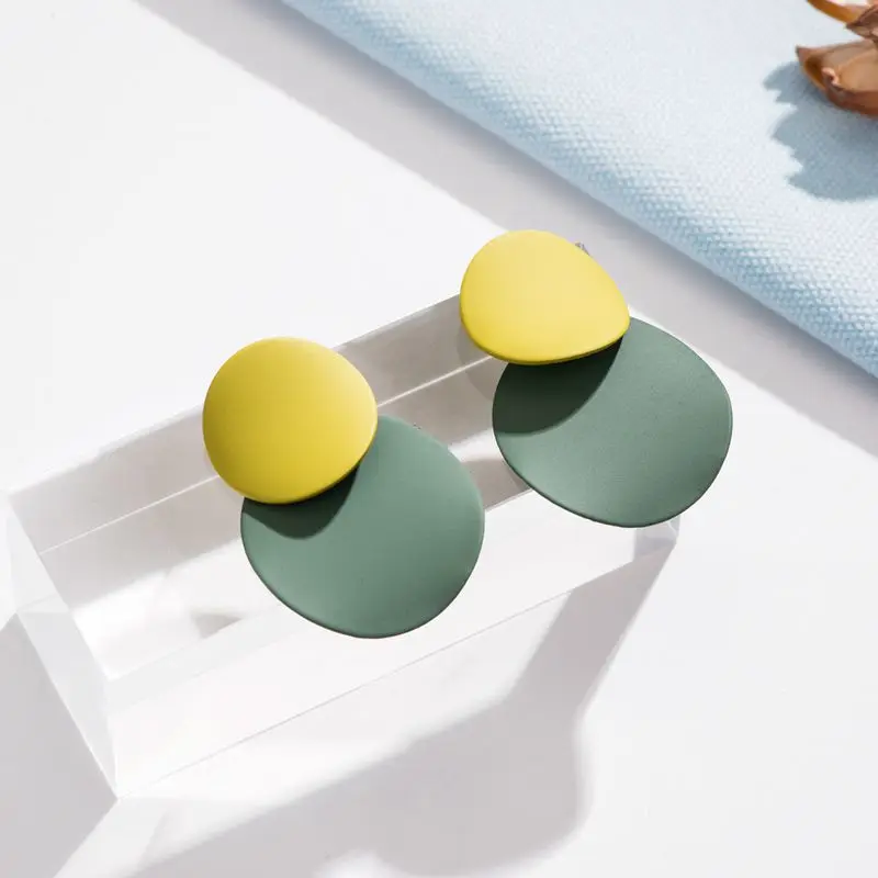 XZP 2019 винтажные Геометрические Квадратные круглые серьги-подвески для женщин 4