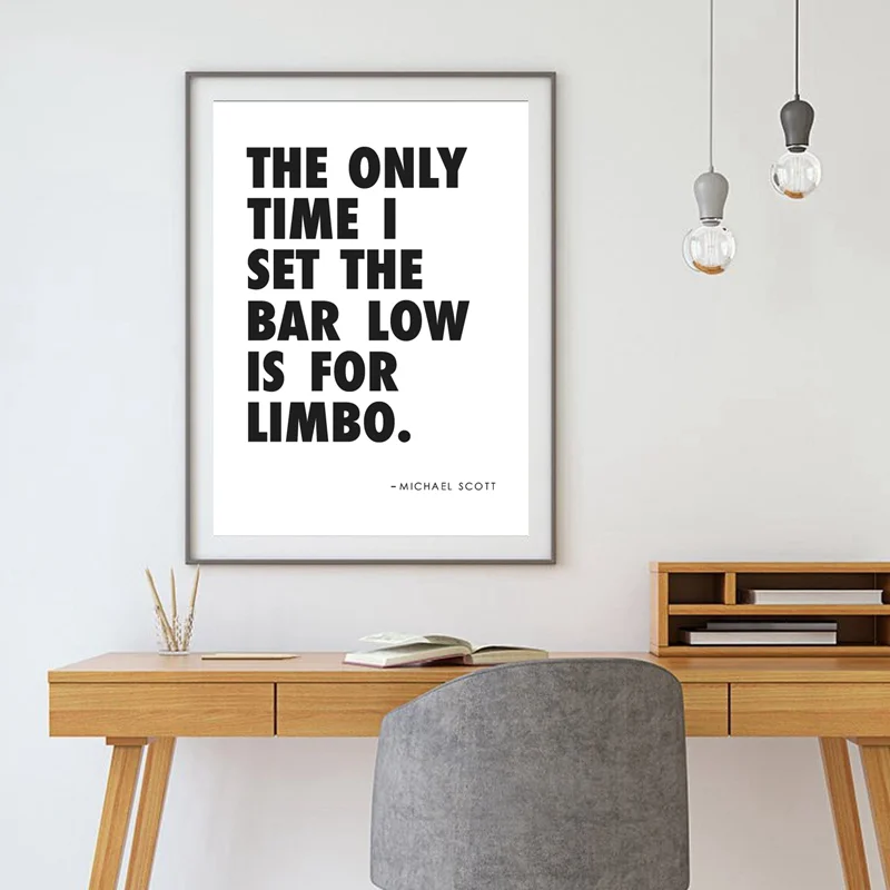 

Office Quote Print Black White Funny TV Quotes Typography Posters and Prints Pictures Wall Canvas Painting Decor