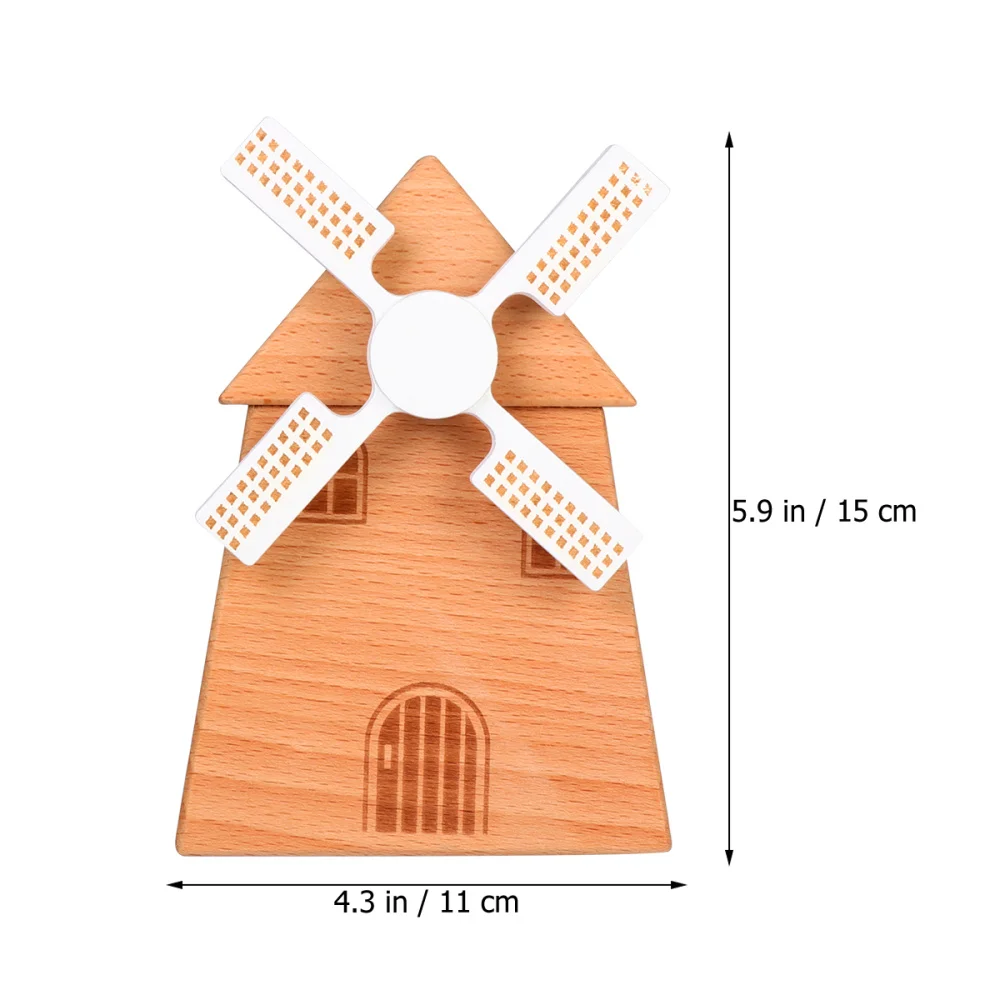 Деревянная музыкальная шкатулка в форме ветряной мельницы для дома рабочего