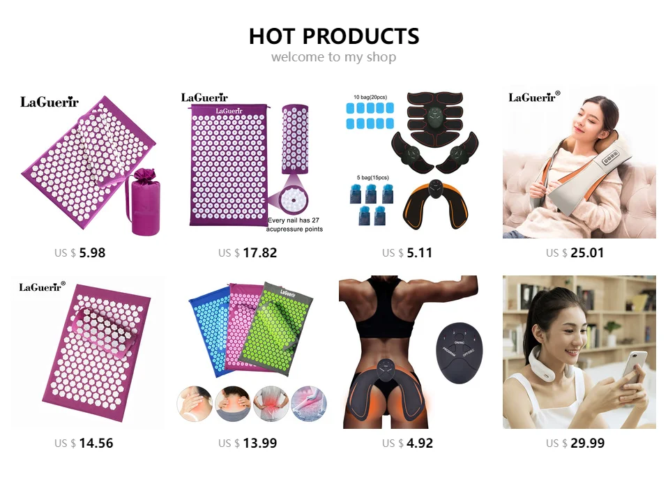 LaGuerir Acupressure розовая форма массажные хлопковые акупунктурные коврики+ подушка для спины рефлексологический массаж триггерной точки снятия стресса