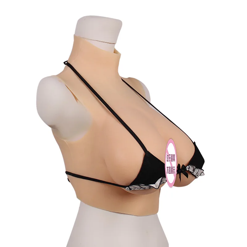 

Silicone Breast Simulation Shape C- E Cup E Cup Turtleneck Sleeveless Transvestite Artificial Fake Soft Boobs Crossdresser