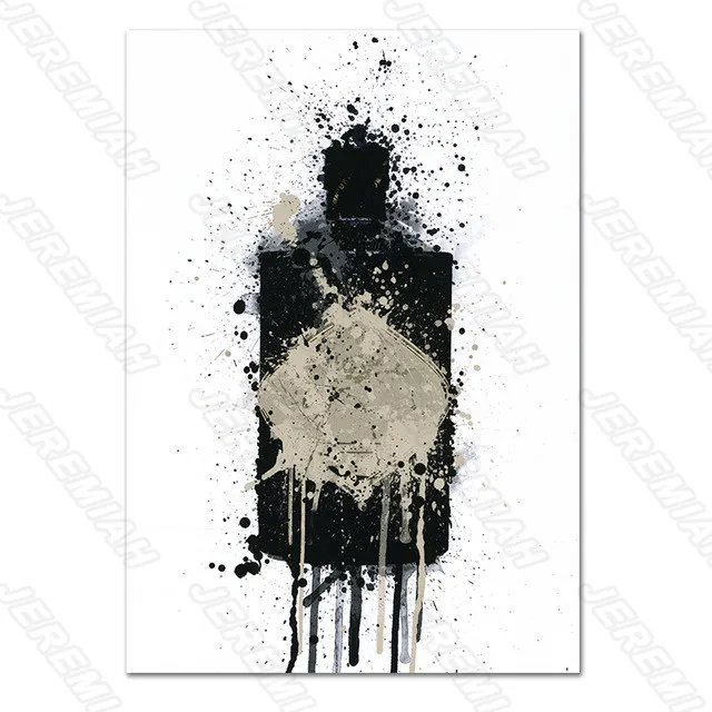 

Simple wine bottle canvas poster Nordic style wall art painting print painting modern living room decoration