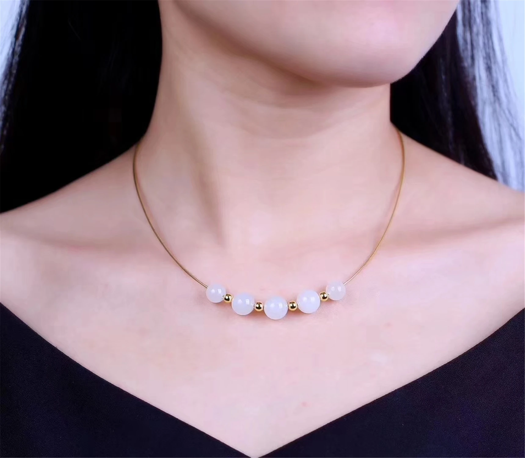 

LETSFUN Fine Jewelry S925 Silver Natural Hetian White Jade Round Pendant Accessories Necklace Free Shipping