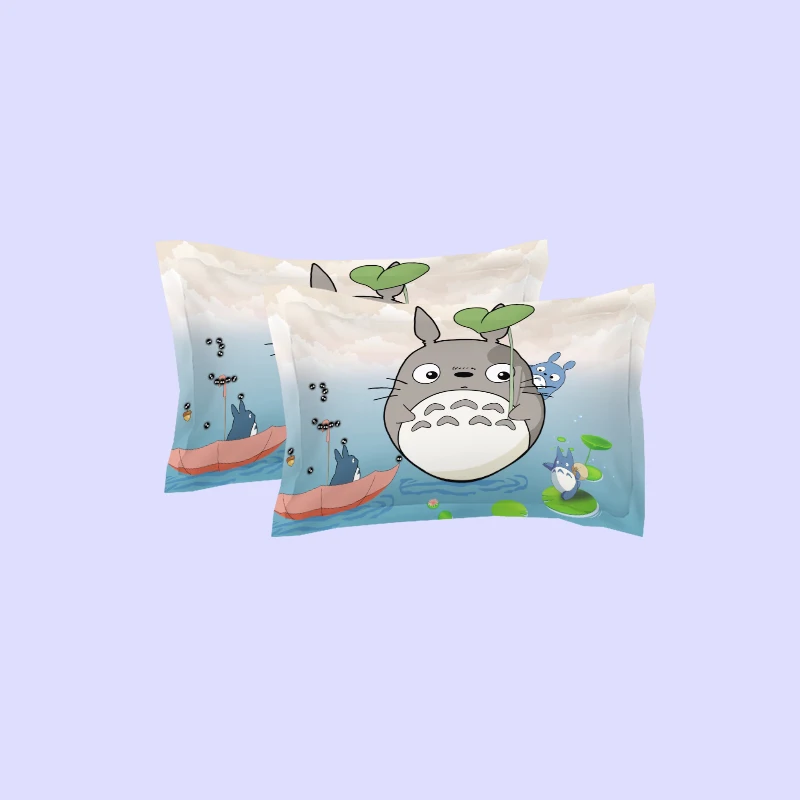

Japanese Anime My Neighbor Totoro Bedding Sets Twin Queen King Size Flat Bed Sheets Duvet Cover Children Bedroom Set bedclothes