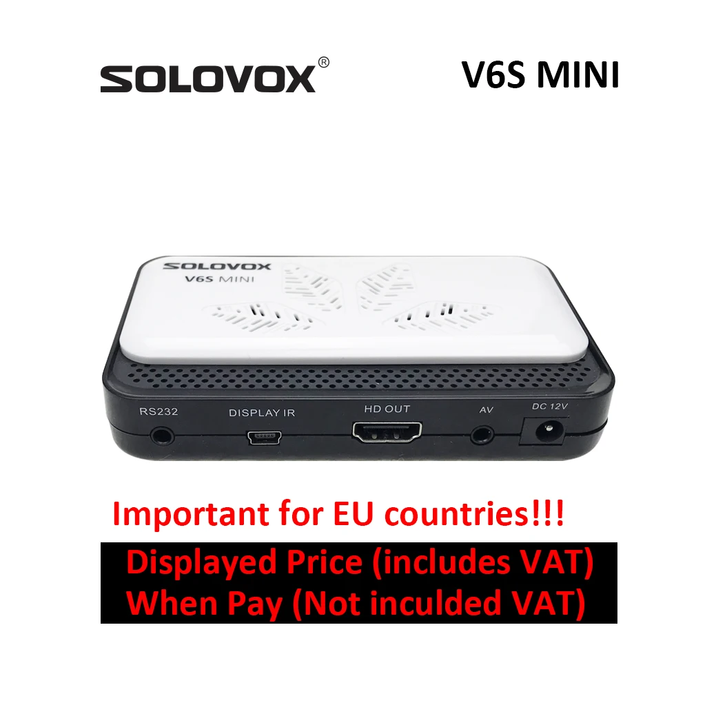 Ресивер спутникового ТВ SOLOVOX V6S Mini HD DVB S2 5 шт. поддержка M3U Xtream Stalkmac AV кабель RJ45 USB WiFi