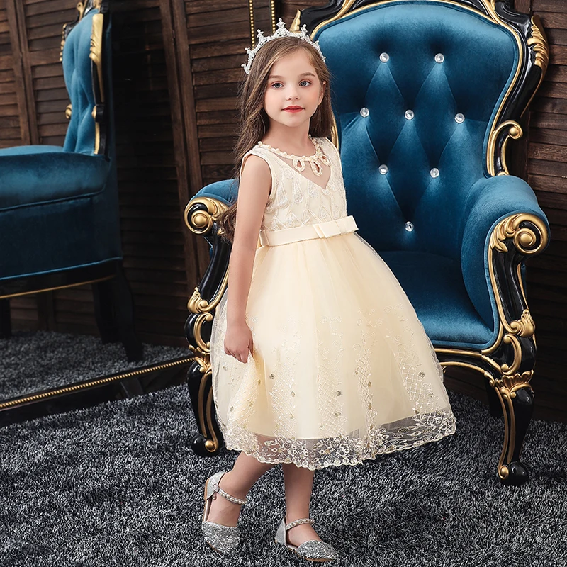 Princess Party Dress for Girls Infant Lace Children Bridesmaid Elegant 2020 Kids Tutu Birthday Girl baby Clothes | Детская одежда и