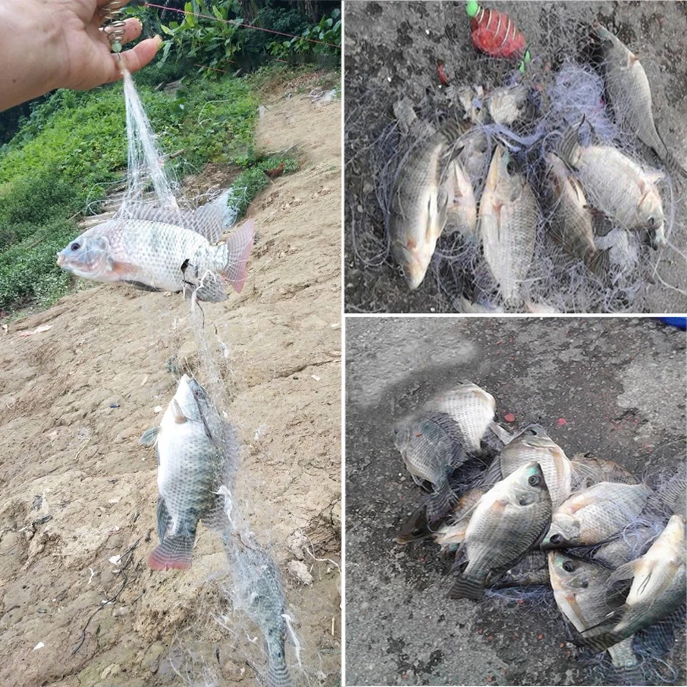 Fishing Net Trap Mesh Luminous bead Netting Fish net Tackle Copper Shoal Cast Gill Nets For Fishing Traps Spring summer fishing