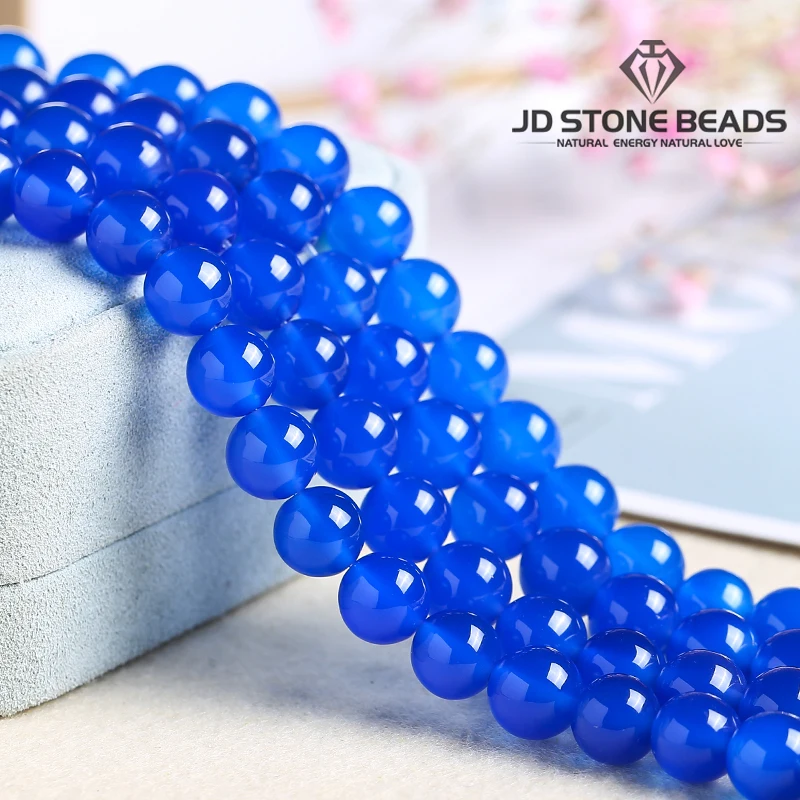 Бусины с голубым агатом 5 цветов полуготовые цветные красители для браслетов