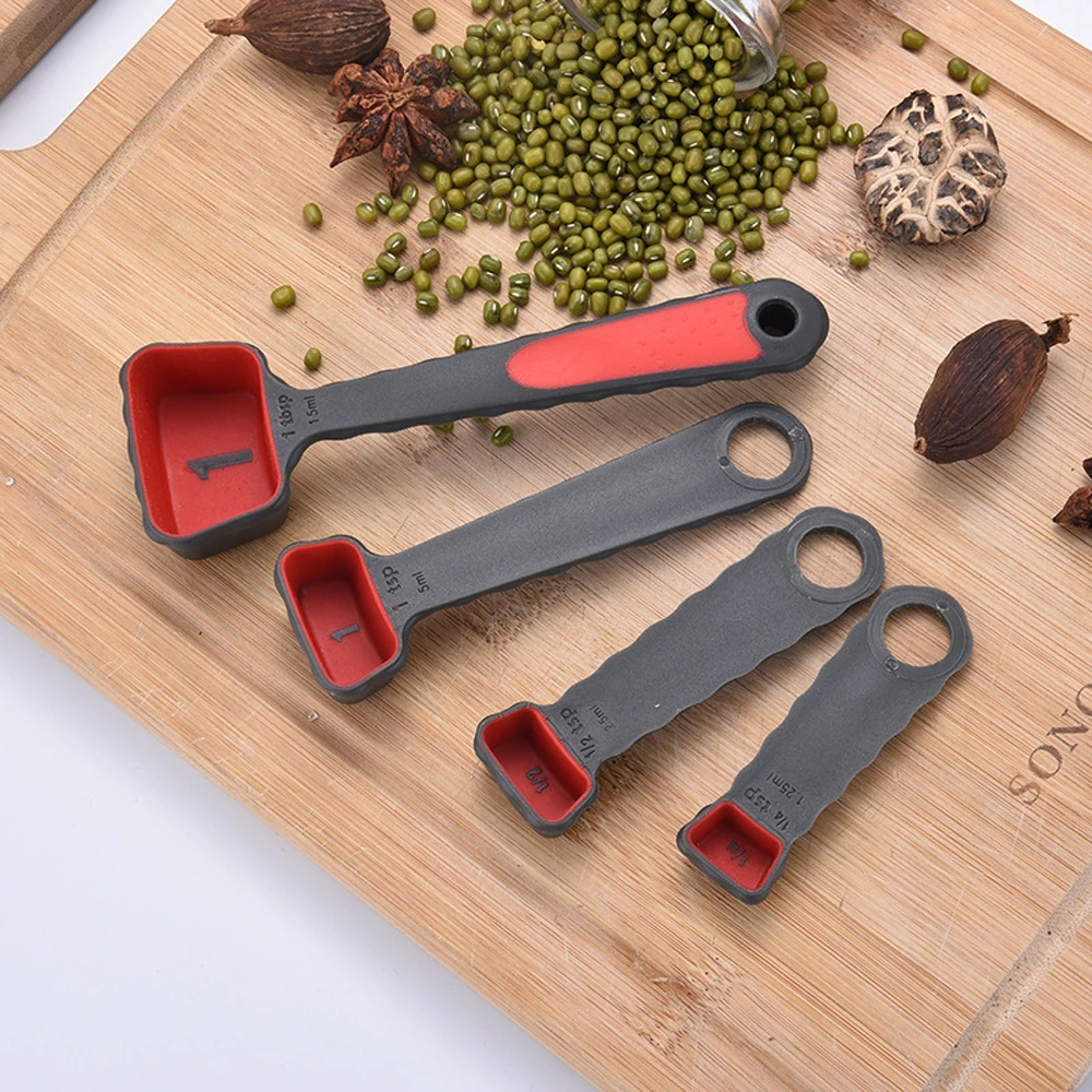 

4Pcs Silicone Measuring Spoons Set For Gram Baking Accessories Cooking Tools Cake Tools Kitchen Gadget Sets Coffee Sugar Spoons