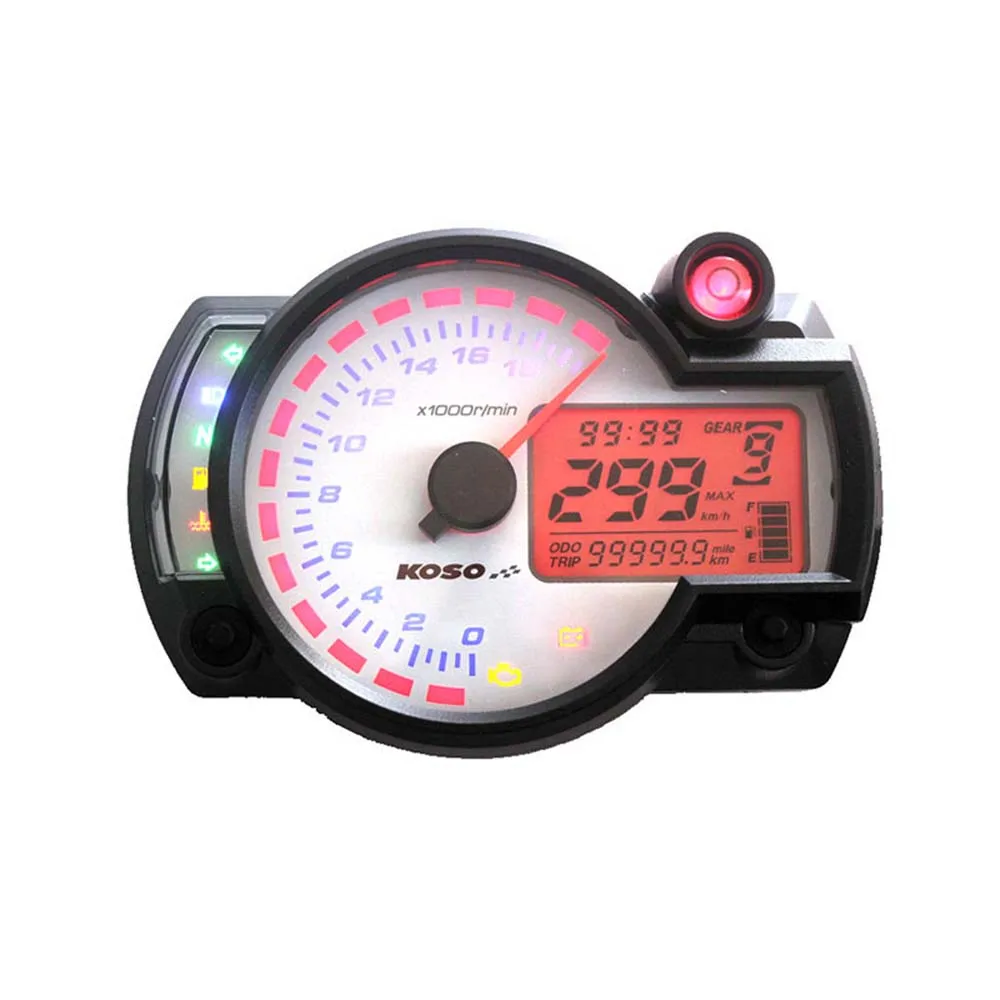 TKOSM современный лазерный KOSO 18000 об/мин Черный Белый ЖК Цифровой Мотоцикл одометр