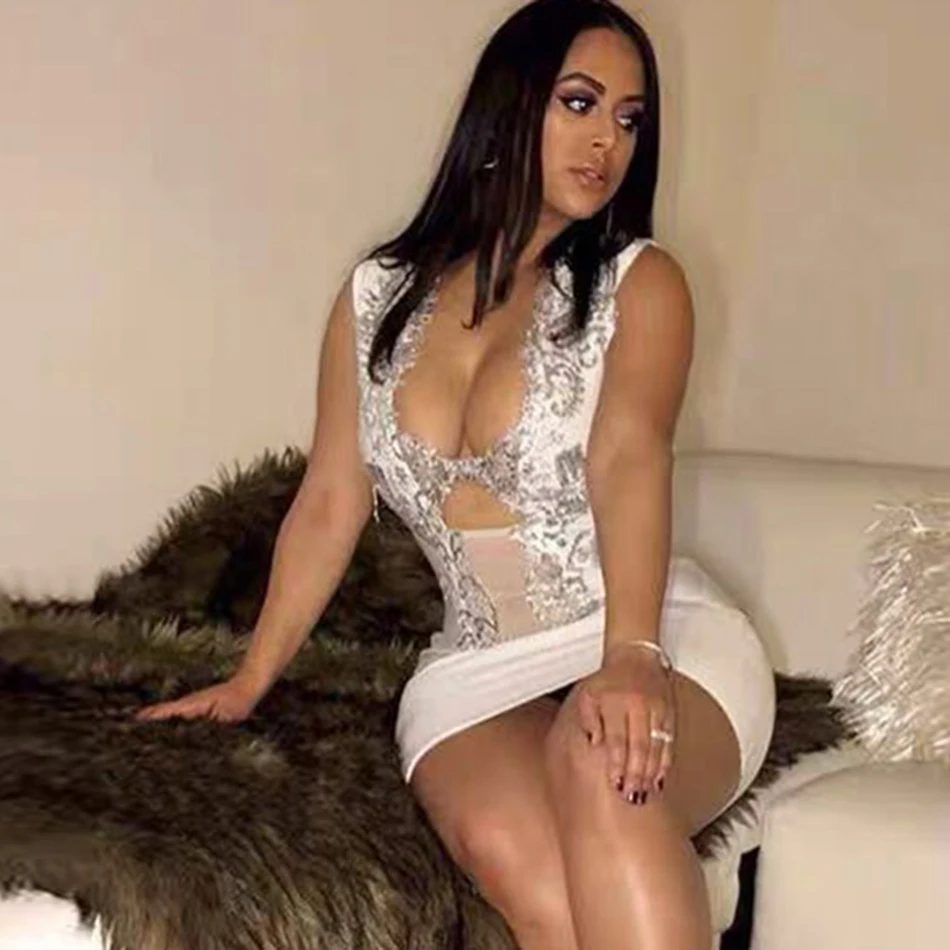 Ailigou 2021 летнее женское Бандажное мини-платье для вечерние знаменитости