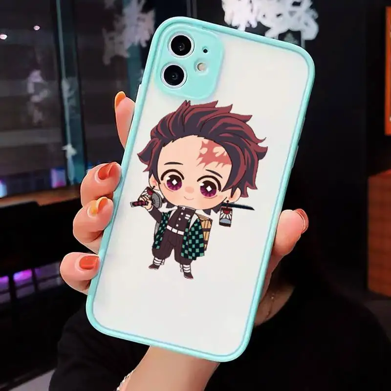 

Demon Slayer Kimetsu No Yaiba Phone Cases Matte Transparent For iPhone 12 Mini 11 Pro XR XS Max 7 8 Plus