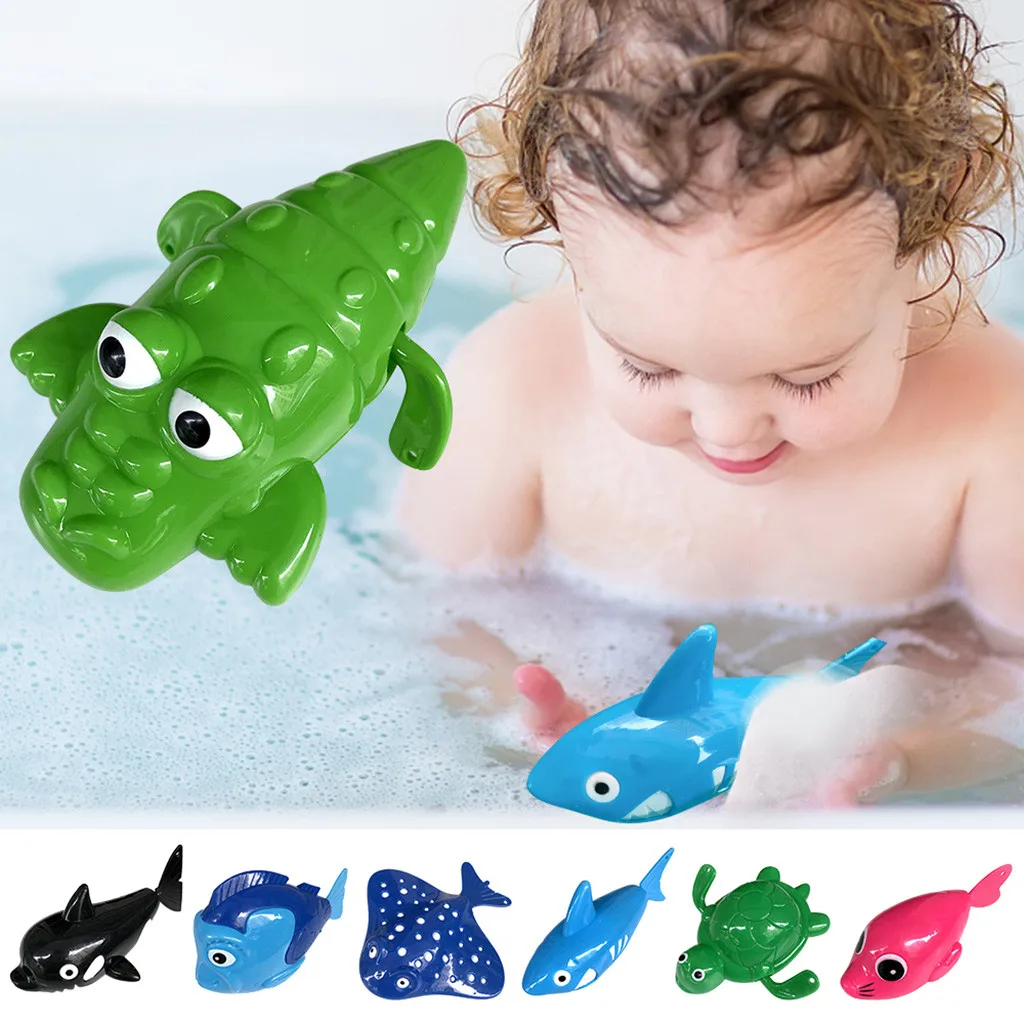 2020 New Water toys Kids baby Bath toddler boy educational Sea Animals Turtles Toys Swim for children|Игрушки для ванной| |