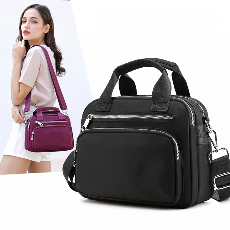 

women's bag large capacity solid color diagonal portable nylon fashion lightweight multi-fold portable diagonal package