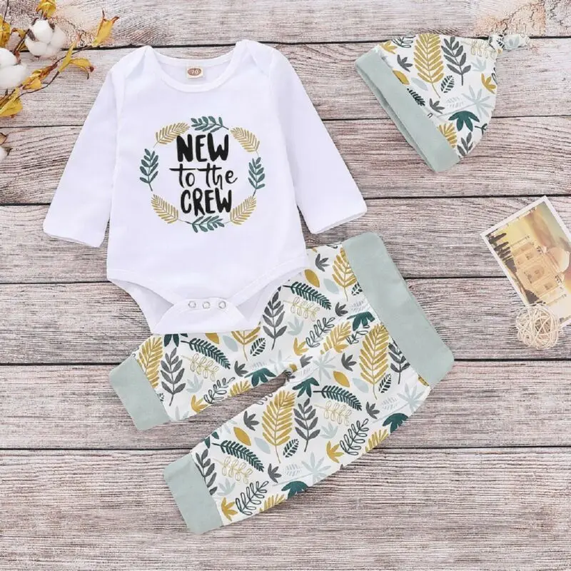 Новый брендовый Комплект для младенцев детская одежда с цветочным рисунком