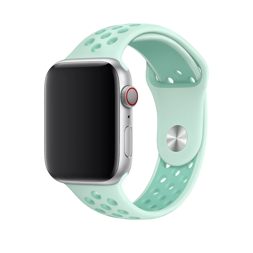 TintTropical Twist35 Дышащий силиконовый спортивный ремешок для Apple Watch 5 4 3 2 1 42 мм 38 мм резиновый ремешок для Nike+ Iwatch 5 4 3 40 мм 44 мм - Цвет ремешка: TintTropical Twist35