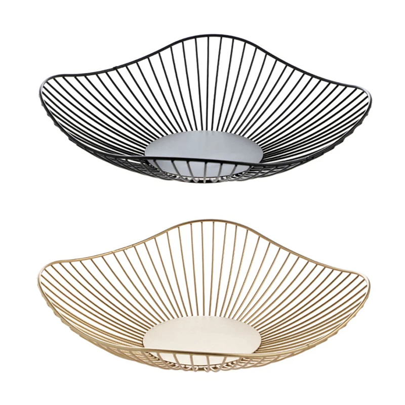 Металлическая корзина для хранения фруктов и овощей в скандинавском стиле