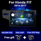 Автомагнитола 2 Din, Android 10, для Honda Fit Jazz 2014, 2015, правый руль, мультимедийный видеоплеер, RDS, GPS-навигация