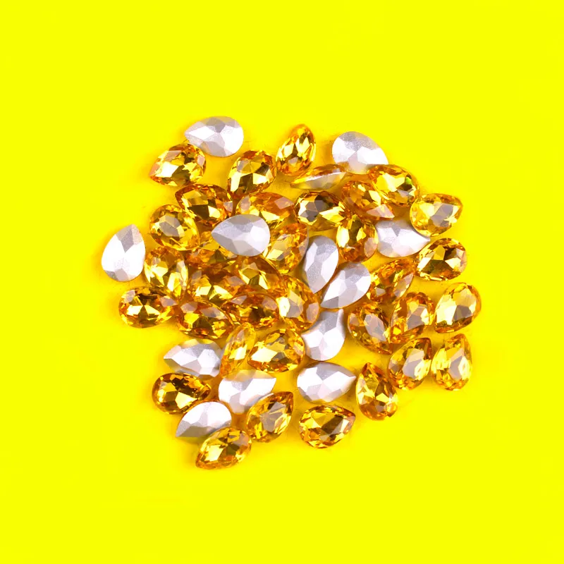 DIY 100p цветные пришивные стразы из хрустального стекла драгоценные камни