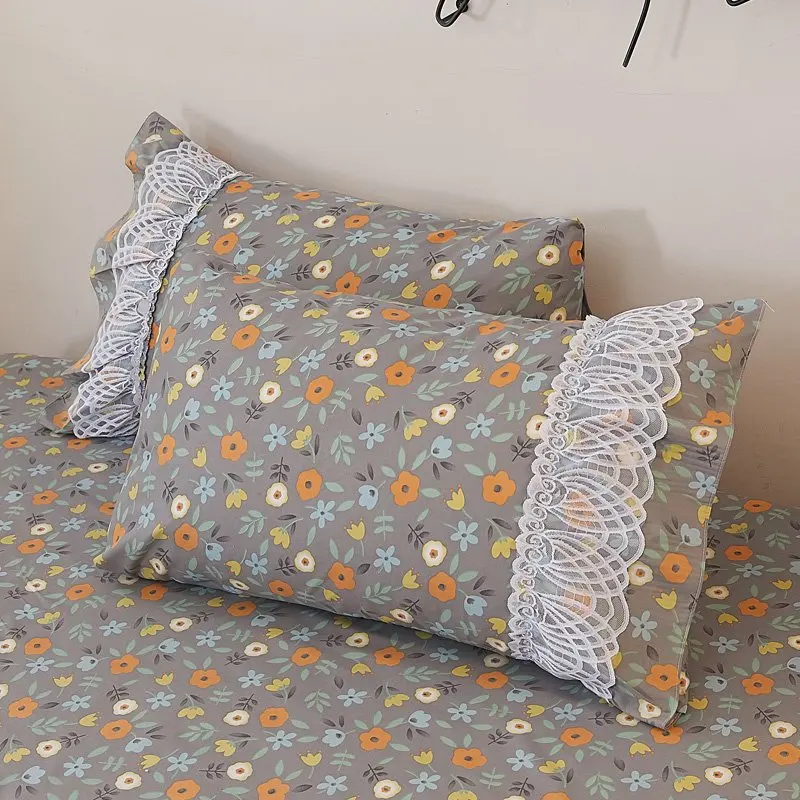 

High Quality Print Lace Pillowcase Hot Household Items Pillow Cases Sleep Pillowcase 48*74*2pcs Bedding Home Decor #sw