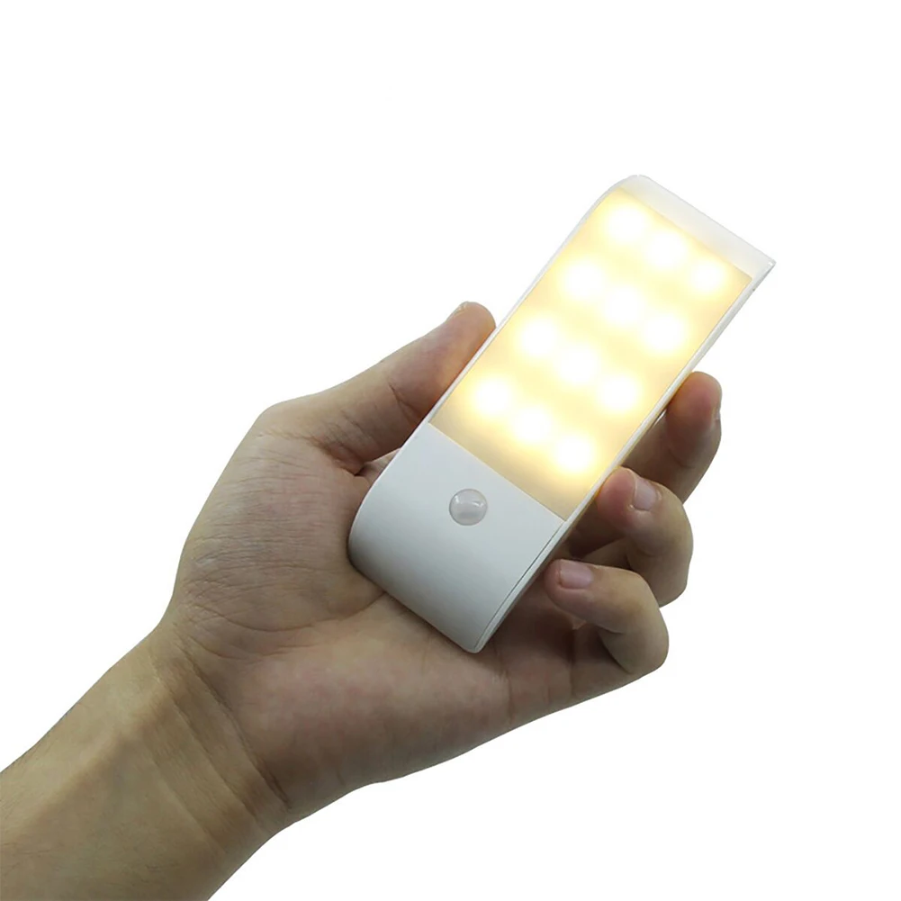 

Adhesive Cupboard Motion Sensor Magnetic High Illumination Led Light Night Wardrobe Stair USB Rechargeable Infrared