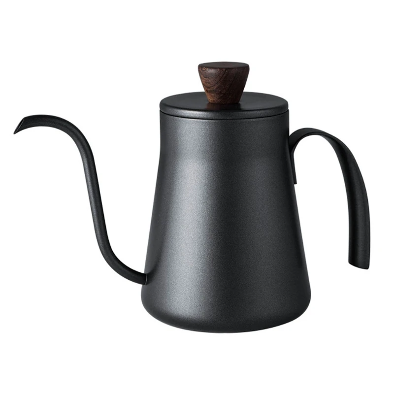 

Black Gooseneck Long-Mouthed Handmade Coffee Pot 400ml Pour Over Drip Type