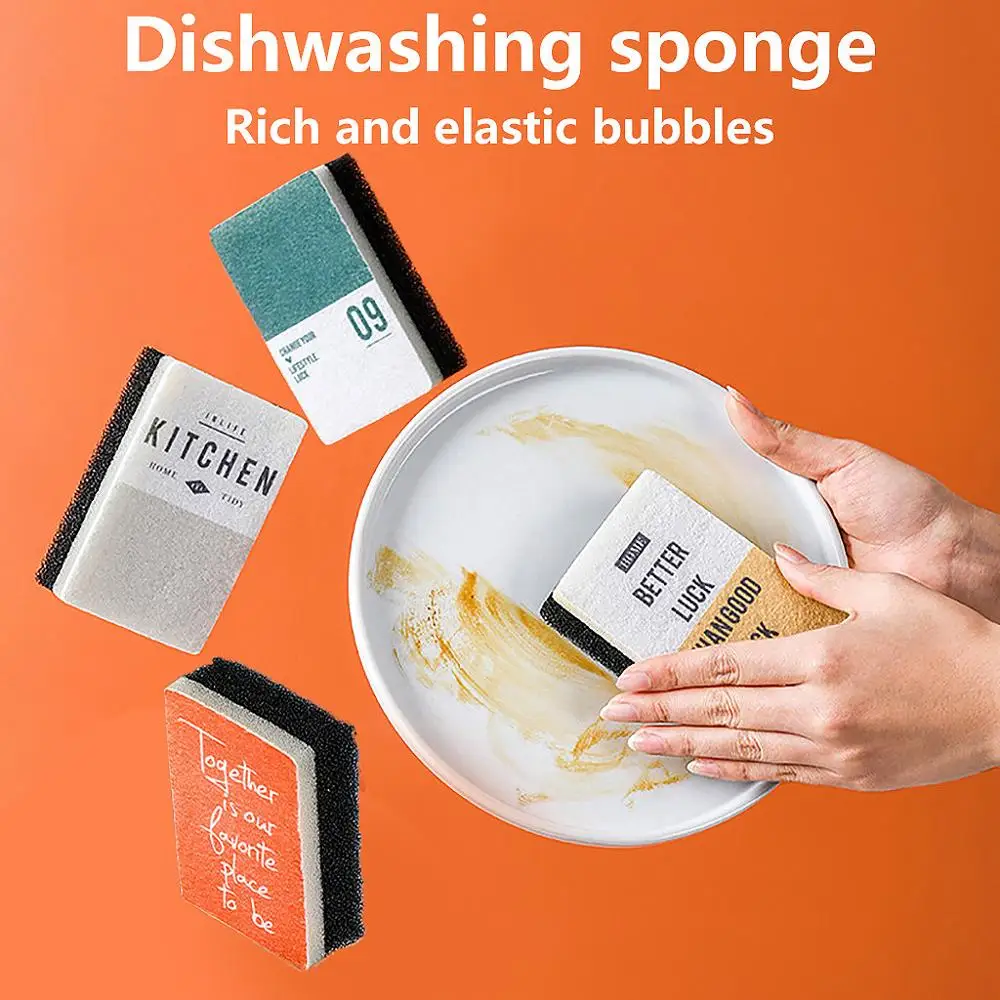 Губка для мытья посуды из микрофибры 2 шт.|Чистящие щетки| |