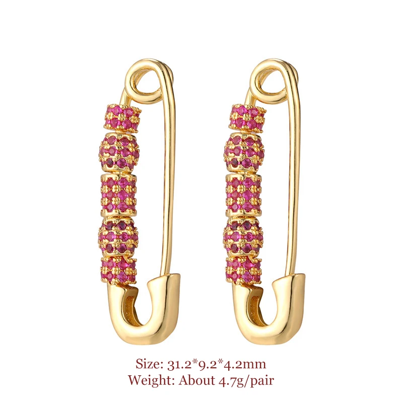 2 шт./лот модные циркониевые булавки броши со стразами застежки для сережек