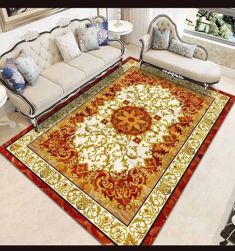 

Nordic carpet bedroom printing bedside carpet Nordic style family living room tea table sofa mat
