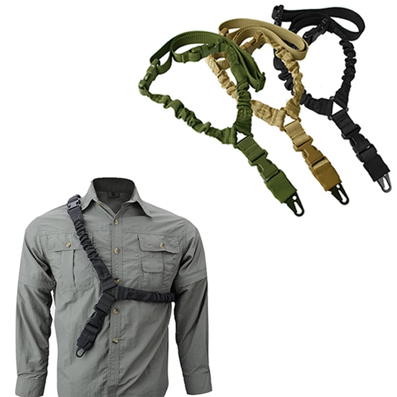 

Tactical Single Point Sling Shoulder Strap Nylon Adjustable Airsoft Paintball Strap Shooting Game Hunting Accessories