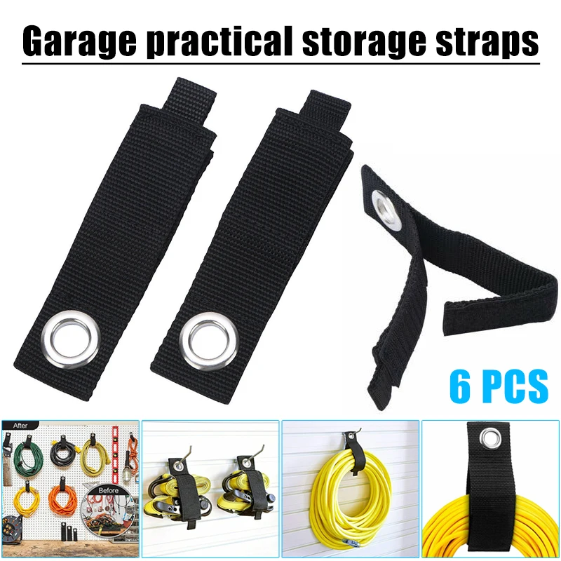 6Pcs Heavy Duty Storage Straps for Cable Wire Household Garage Hook-and-loop HG99 | Дом и сад