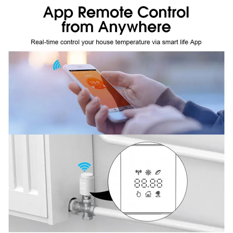 Умный привод радиатора TRV ZigBee 3 0 программируемый термостатический клапан