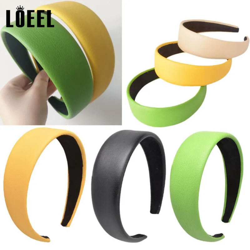 Новинка аксессуары для волос женщин модные однотонные обручи из искусственной