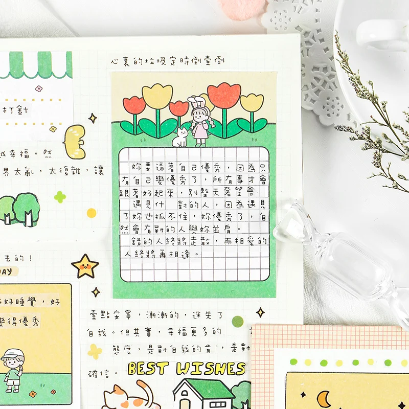 Милый кавайный планер поколения для девочек клейкая бумага заметок Канцтовары