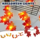 Осенняя гирлянда с подсветкой в виде тыквы и кленовых листьев, 2 м, 20 светодиодов, гирлянда для дома и сада, украшение на Хэллоуин