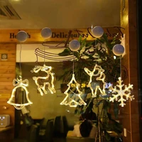 new christmas pendant light led window suction cup pendant lamp bells elk room party christmas decoration lights fixtures