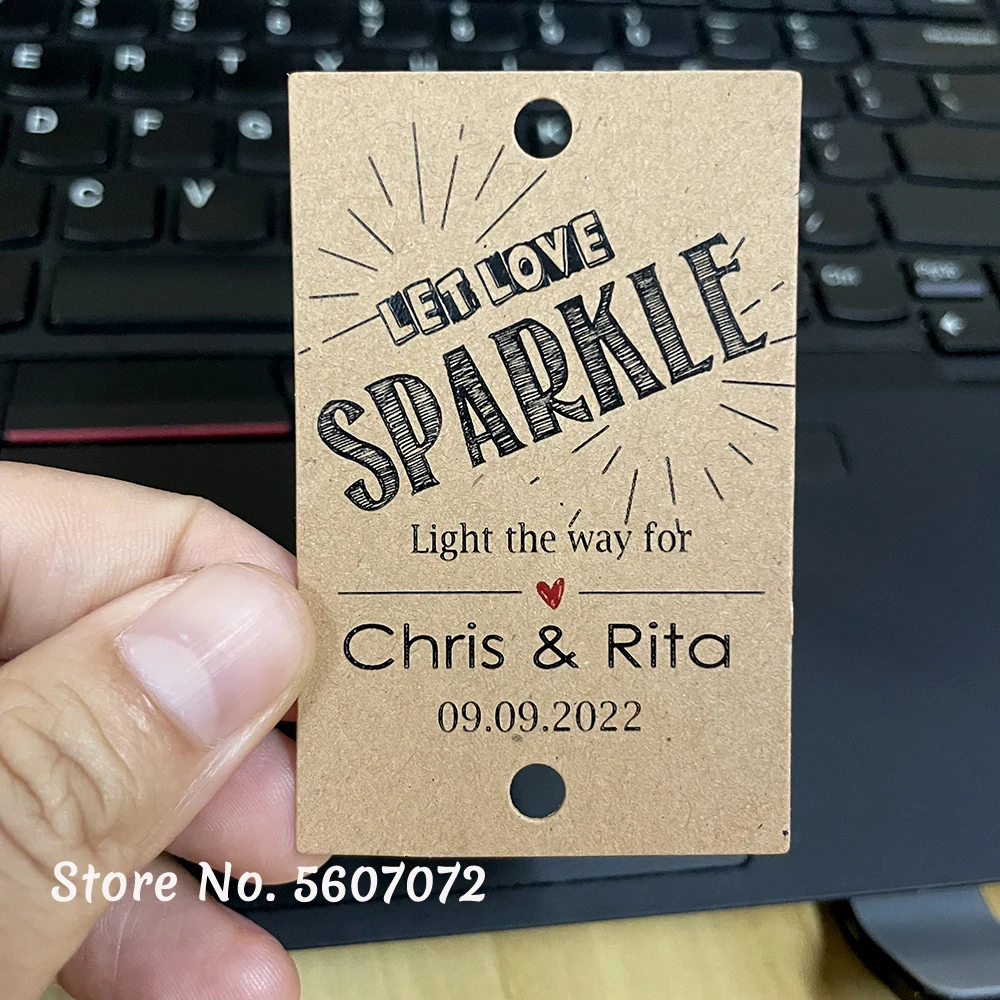 Крафт-бумага 100 шт. светящиеся/блестящие палочки бирки Персонализированные
