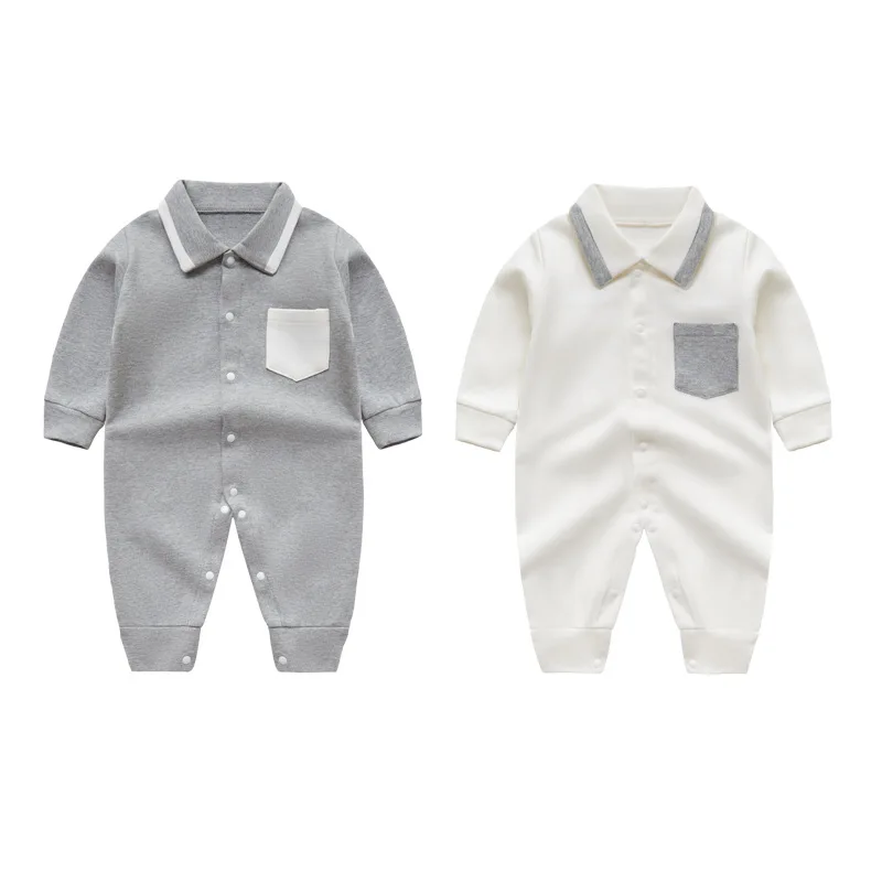 Рождественская Одежда для новорожденных хлопковый Детский комбинезон с