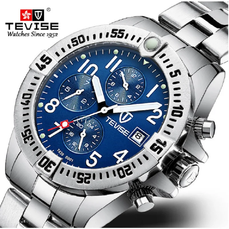 Мужские автоматические механические часы TEVISE водонепроницаемые наручные