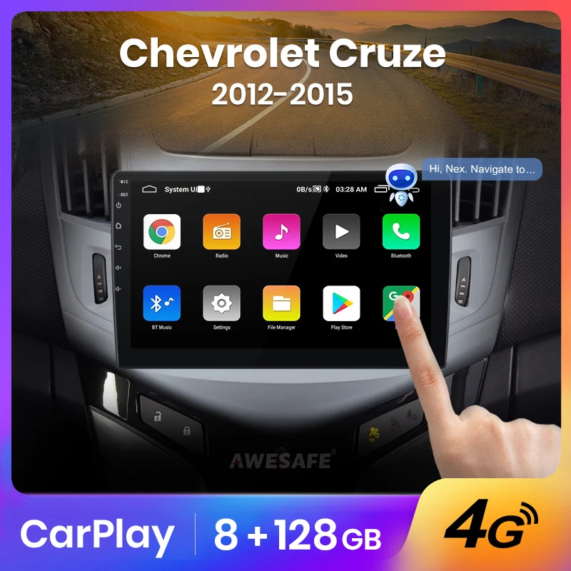 Автомагнитола AWESAFE PX9 для Chevrolet Cruze мультимедийный видеоплеер на Android 2012 2 Гб ОЗУ 32