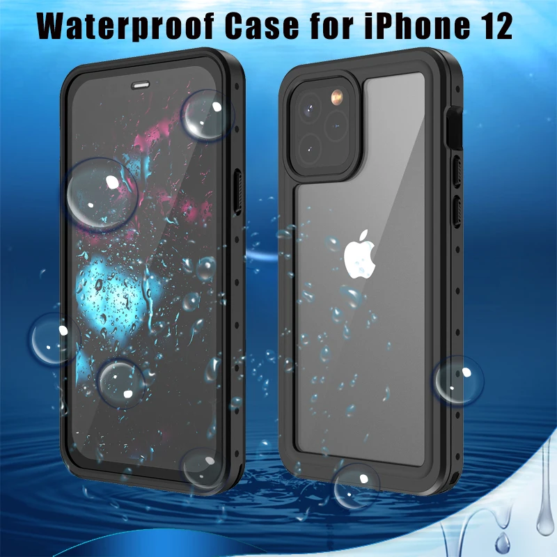 

Luxury Waterproof Case For Apple iPhone 12 Pro Case Clear 360 Protective Underwater Diving Case for iPhone 12 Pro Max 11 Coque