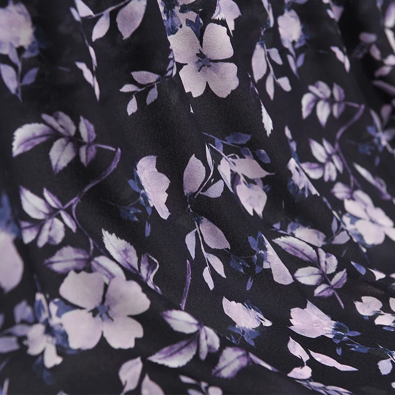 

Digital printing natural silk fabric 16 mm silk crepe fabric meter anti-wrinkle shirt dress fabric wholesale silk cloth