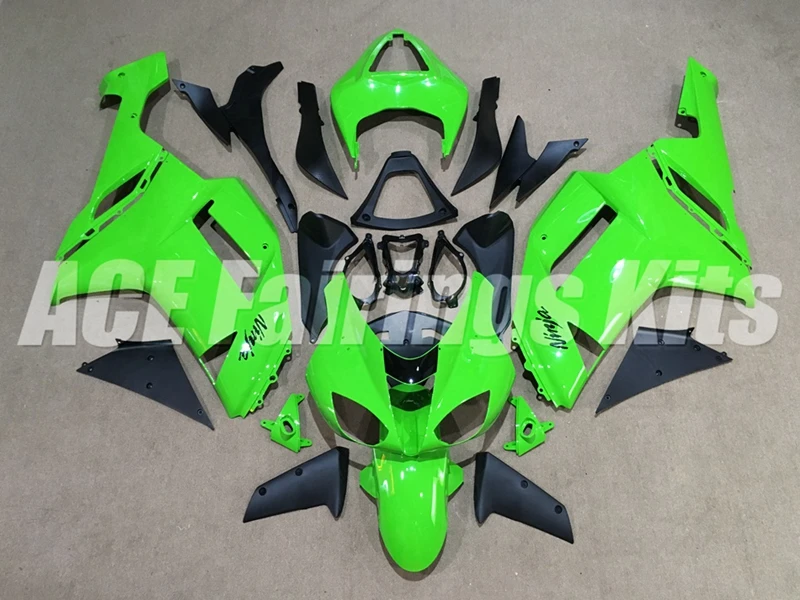 

New ABS Motorcycle whole Fairings kit Fit for Kawasaki Ninja ZX-6R 636 07 08 ZX6R 2007 2008 Custom Free Green