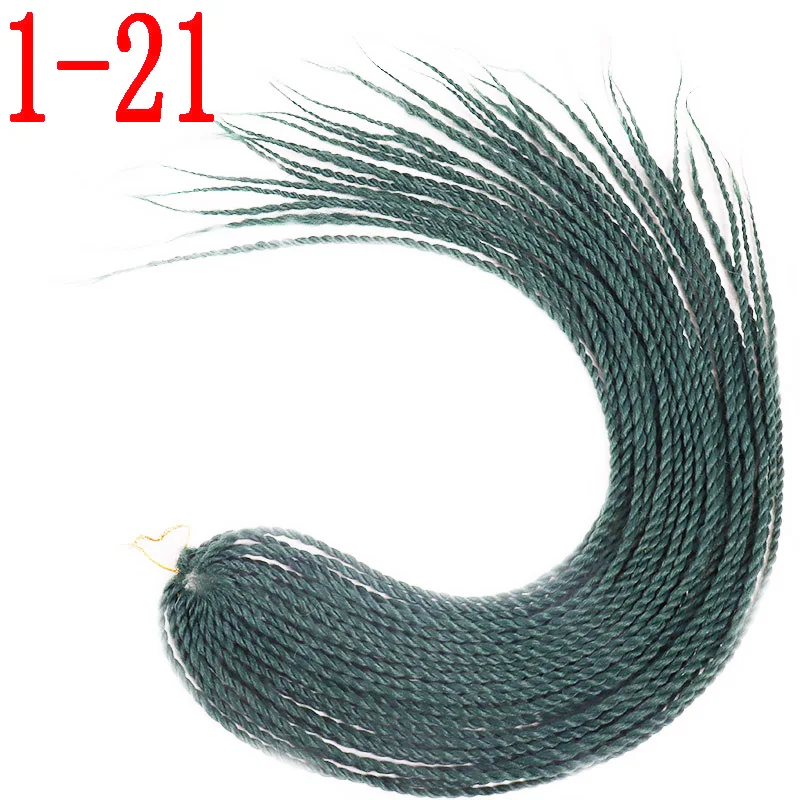 1-21 MERISIHAIR Ombre Сенегальские крученые волосы на крючках косички 24 дюйма 30 корней/упаковка синтетические косички волосы для женщин серый, синий, розовый, бро - Цвет: 1-21