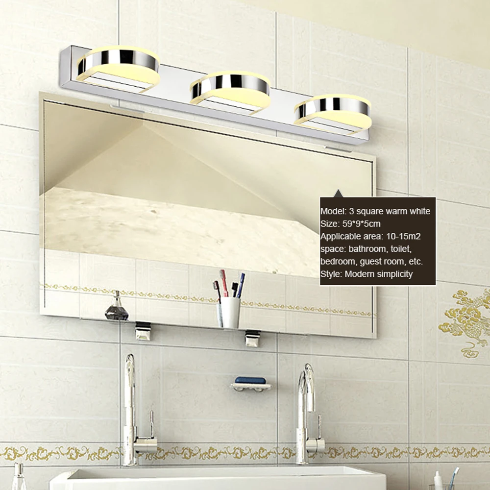 Настенный светильник Hartisan для ванной комнаты светодиодный зеркальный