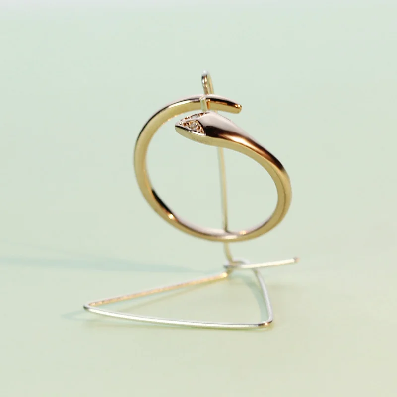 Trustdavis 100% стерлингового серебра 925 пробы модные розовые змеи с CZ Открытие Кольца