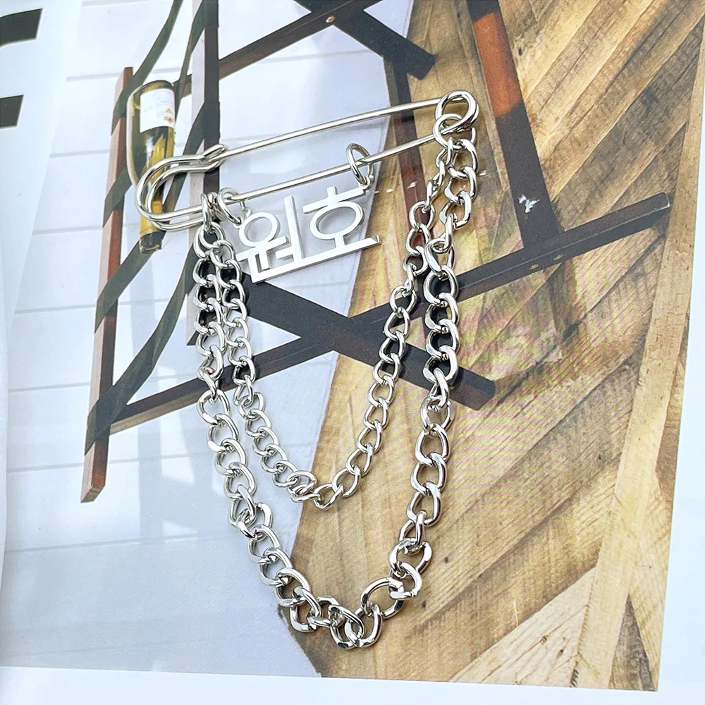 Мужская Подарочная брошь из нержавеющей стали корейский стиль