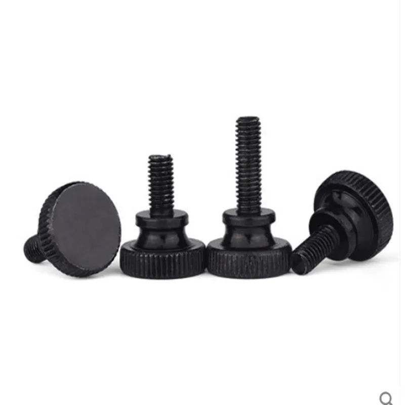 2-20 шт./лот M3 M4 M5 M6 m8 m10 сталь с черной шаговой накатанной головкой ручная затяжка