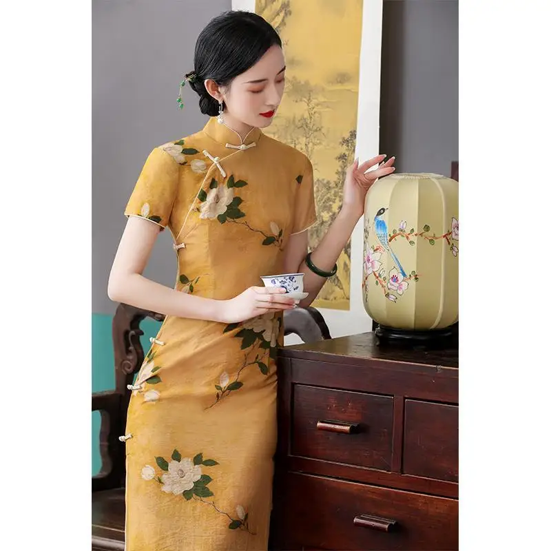 

Improved Cheongsam Shanghai Retro Dress Chinese Style